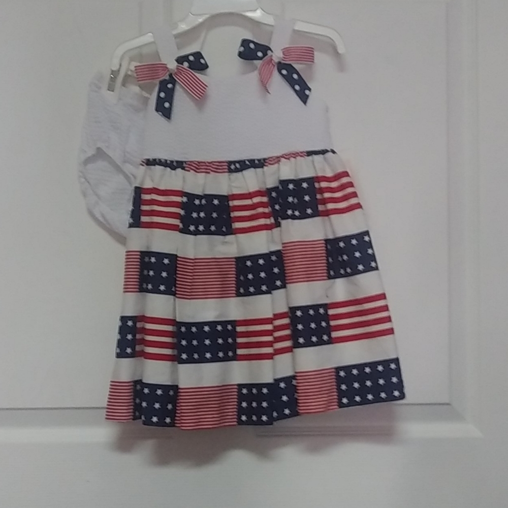 Bonnie baby girls flag dress